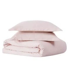 Cannon Solid Cotton Percale Duvet Cover Set