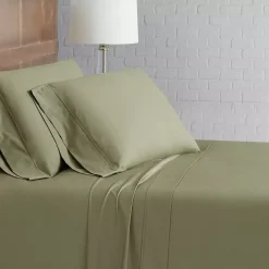 Cannon Solid Cotton Percale Sheet Set