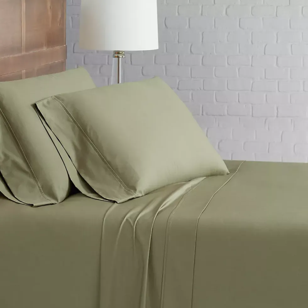 Cannon Solid Cotton Percale Sheet Set