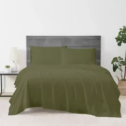 Cannon Solid Cotton Percale Sheet Set