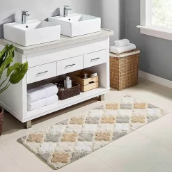 Chesapeake Alloy Moroccan Tile Cotton Anti Skid Bath Runner