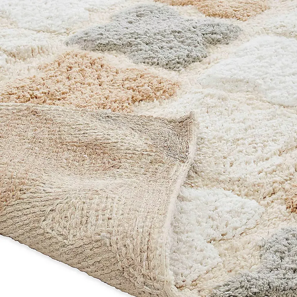 Chesapeake Alloy Moroccan Tile Cotton Anti Skid Bath Runner