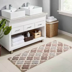 Chesapeake Alloy Moroccan Tile Cotton Anti Skid Bath Runner