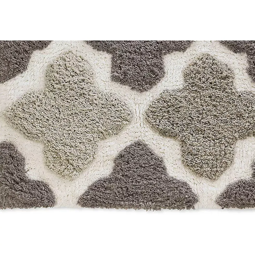Chesapeake Alloy Moroccan Tile Cotton Anti Skid Bath Runner