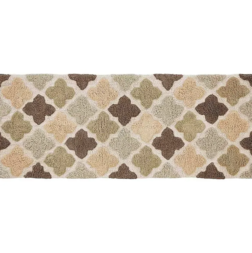Chesapeake Alloy Moroccan Tile Cotton Anti Skid Bath Runner
