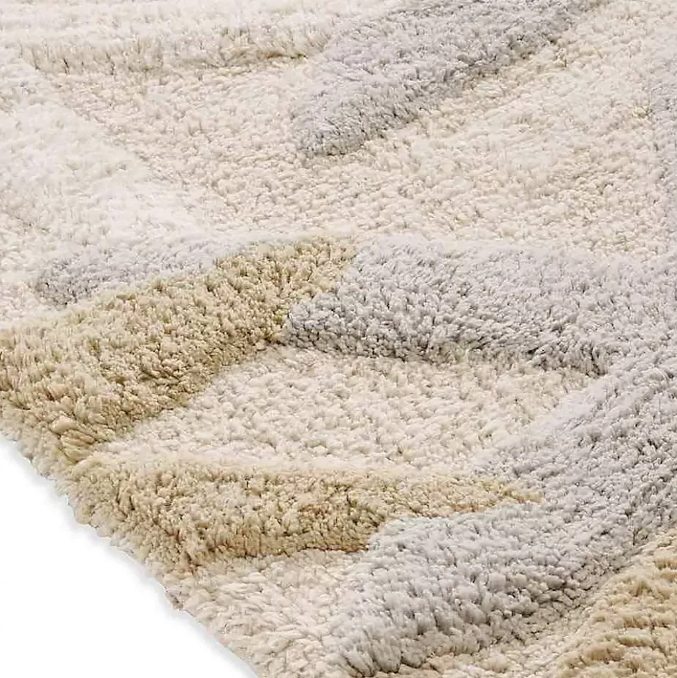 Chesapeake Ariel Star Pattern Cotton Anti Skid 2 Piece Bath Rug Set