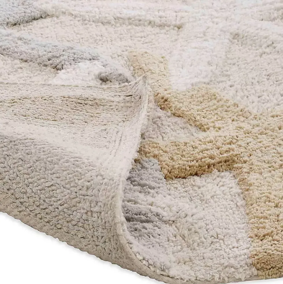 Chesapeake Ariel Star Pattern Cotton Anti Skid 2 Piece Bath Rug Set