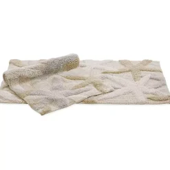 Chesapeake Ariel Star Pattern Cotton Anti Skid 2 Piece Bath Rug Set