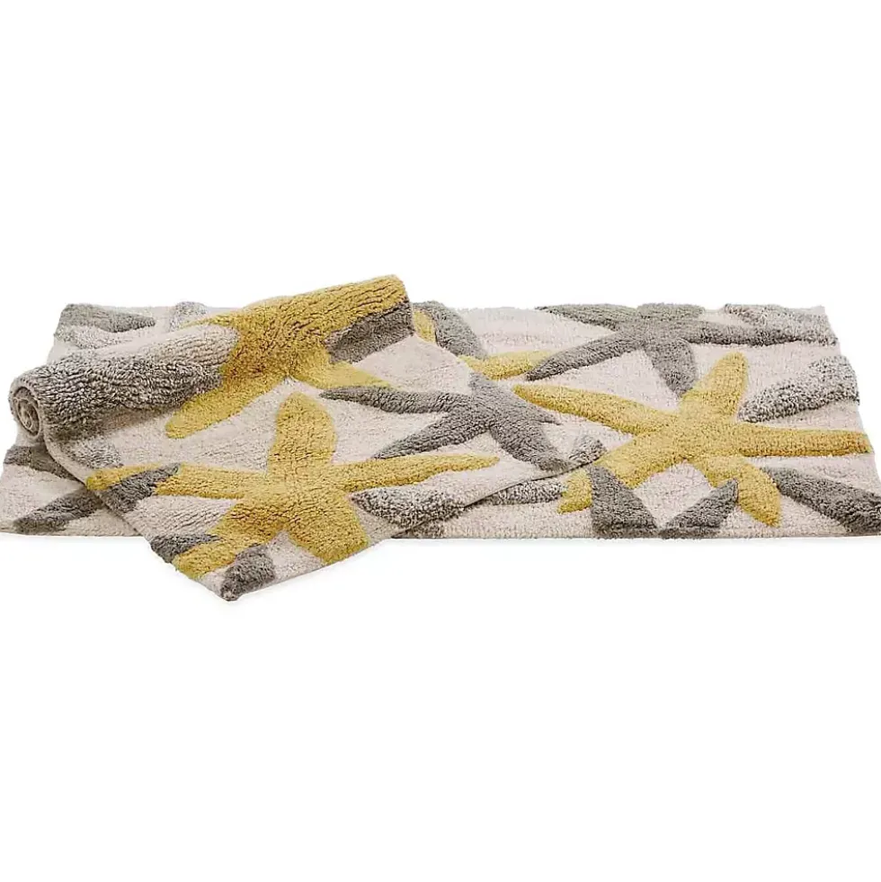 Chesapeake Ariel Star Pattern Cotton Anti Skid 2 Piece Bath Rug Set