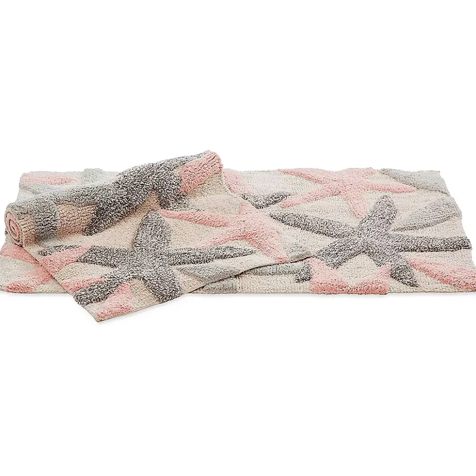 Chesapeake Ariel Star Pattern Cotton Anti Skid 2 Piece Bath Rug Set