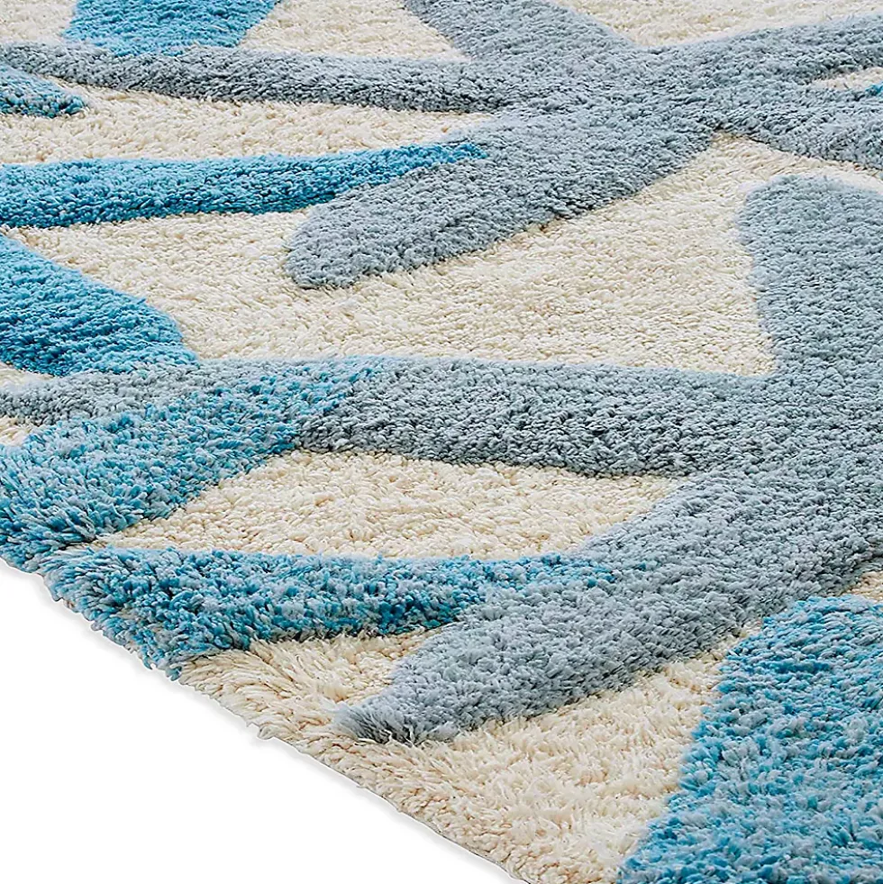 Chesapeake Ariel Star Pattern Cotton Anti Skid 2 Piece Bath Rug Set