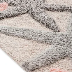 Chesapeake Ariel Star Pattern Cotton Anti Skid 2 Piece Bath Rug Set