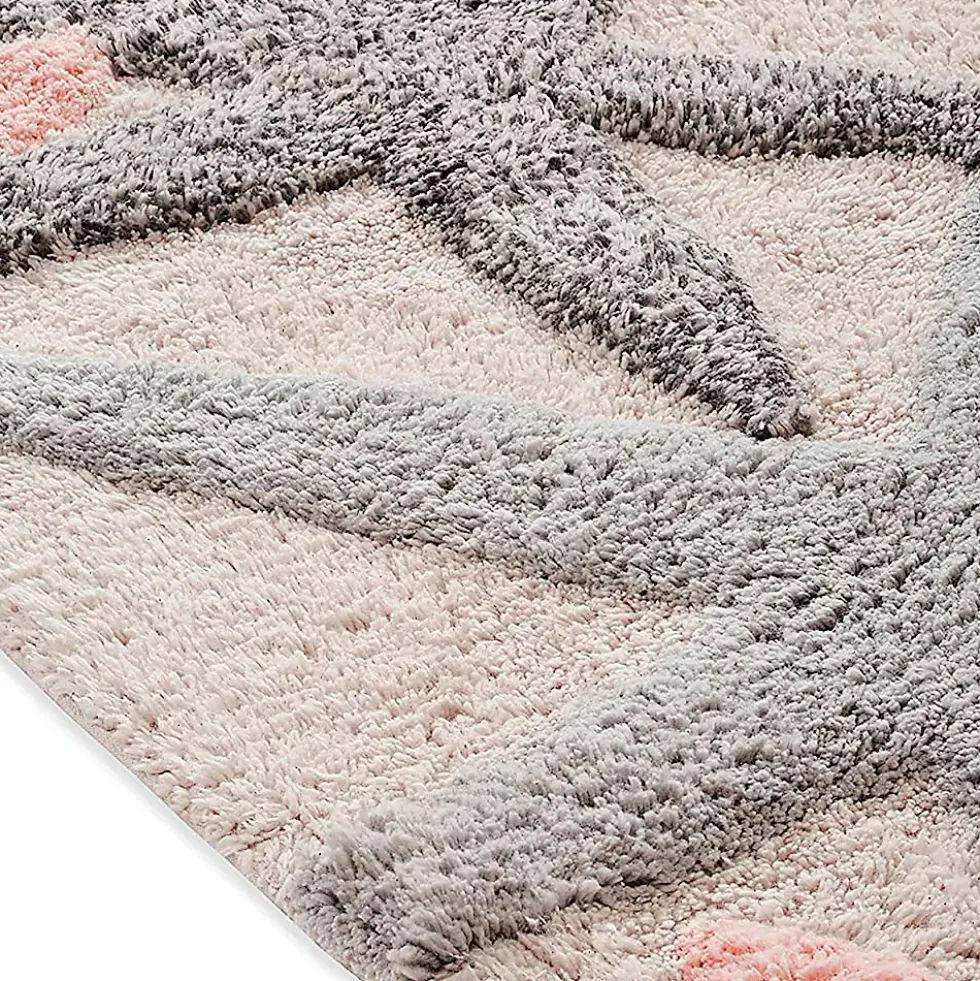 Chesapeake Ariel Star Pattern Cotton Anti Skid 2 Piece Bath Rug Set