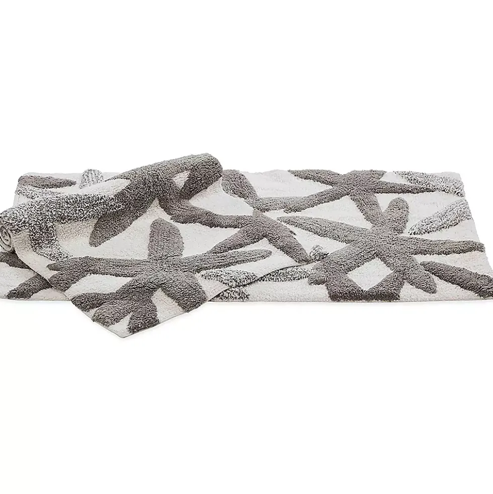 Chesapeake Ariel Star Pattern Cotton Anti Skid 2 Piece Bath Rug Set