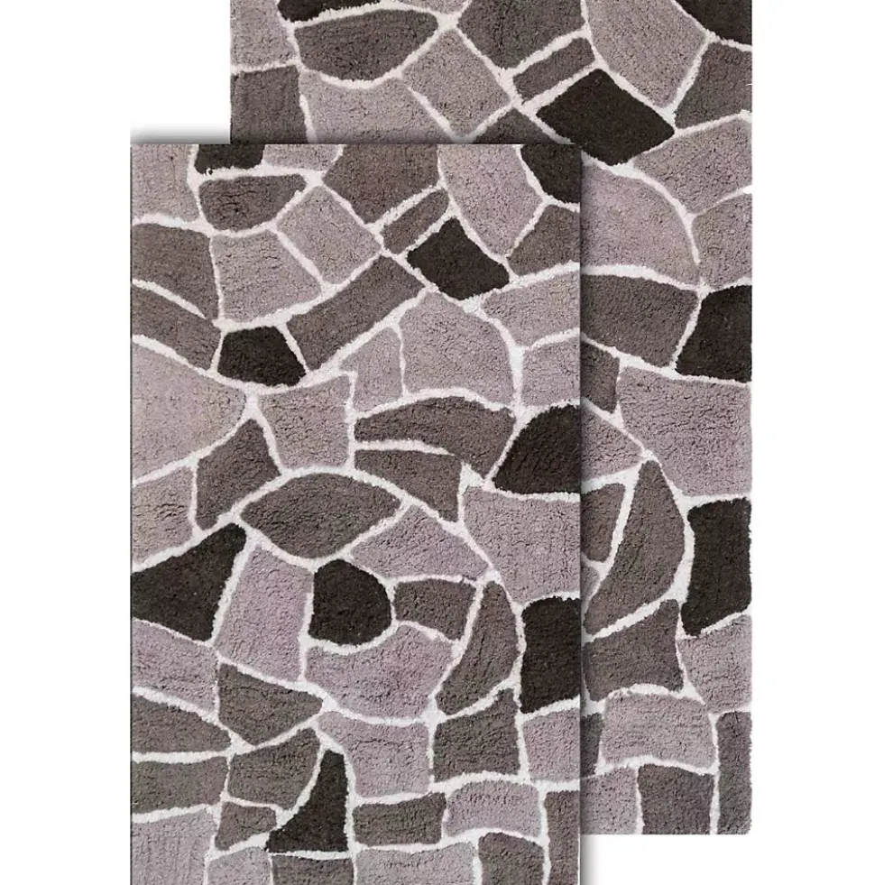 Chesapeake Boulder Cotton Anti Skid 2 Piece Bath Rug Set
