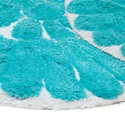 Chesapeake Bursting Flower Cotton Anti Skid 2 Piece Round Bath Rug Set