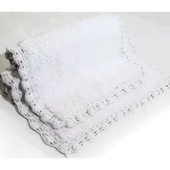Chesapeake Crochet Cotton Anti Skid 2 Piece Bath Rug Set