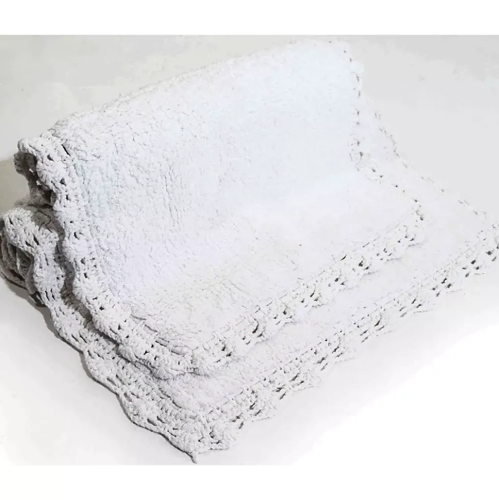 Chesapeake Crochet Cotton Anti Skid 2 Piece Bath Rug Set