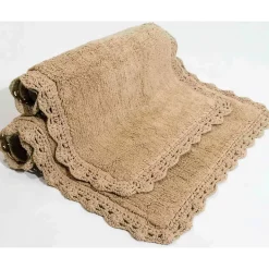 Chesapeake Crochet Cotton Anti Skid 2 Piece Bath Rug Set