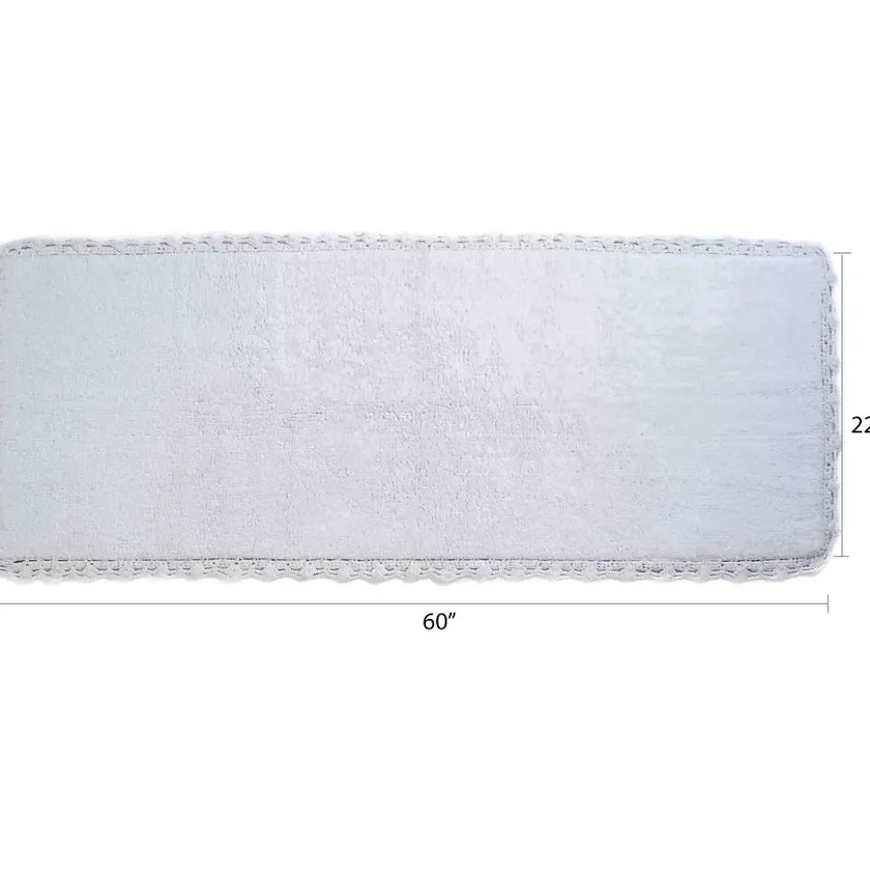 Chesapeake Crochet Cotton Anti Skid Bath Runner