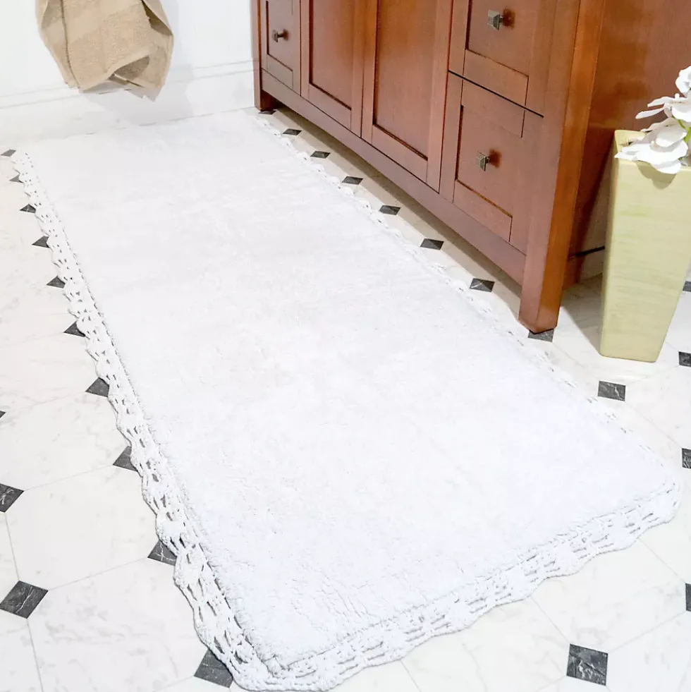 Chesapeake Crochet Cotton Anti Skid Bath Runner
