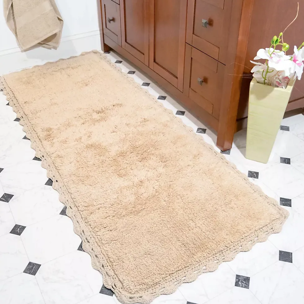 Chesapeake Crochet Cotton Anti Skid Bath Runner