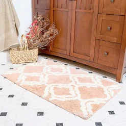 Chesapeake Double Quatrefoil Cotton Anti Skid 2 Piece Bath Rug Set