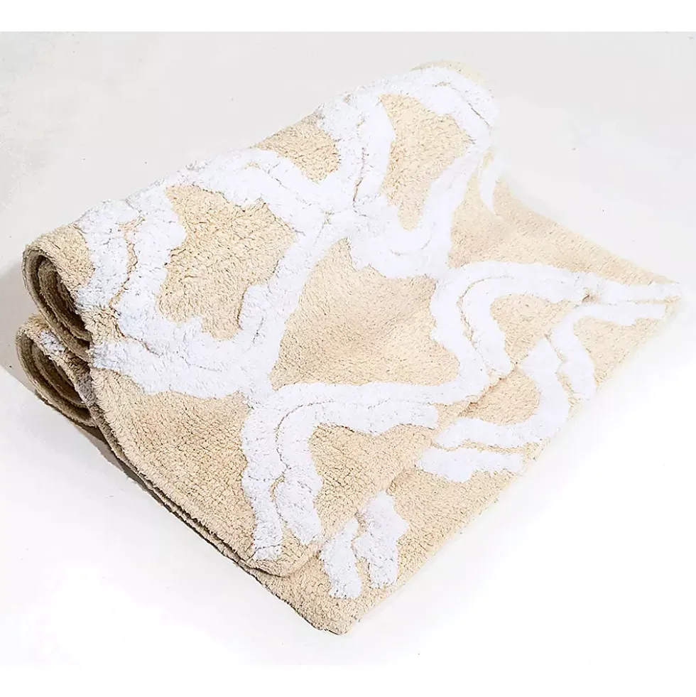 Chesapeake Double Quatrefoil Cotton Anti Skid 2 Piece Bath Rug Set