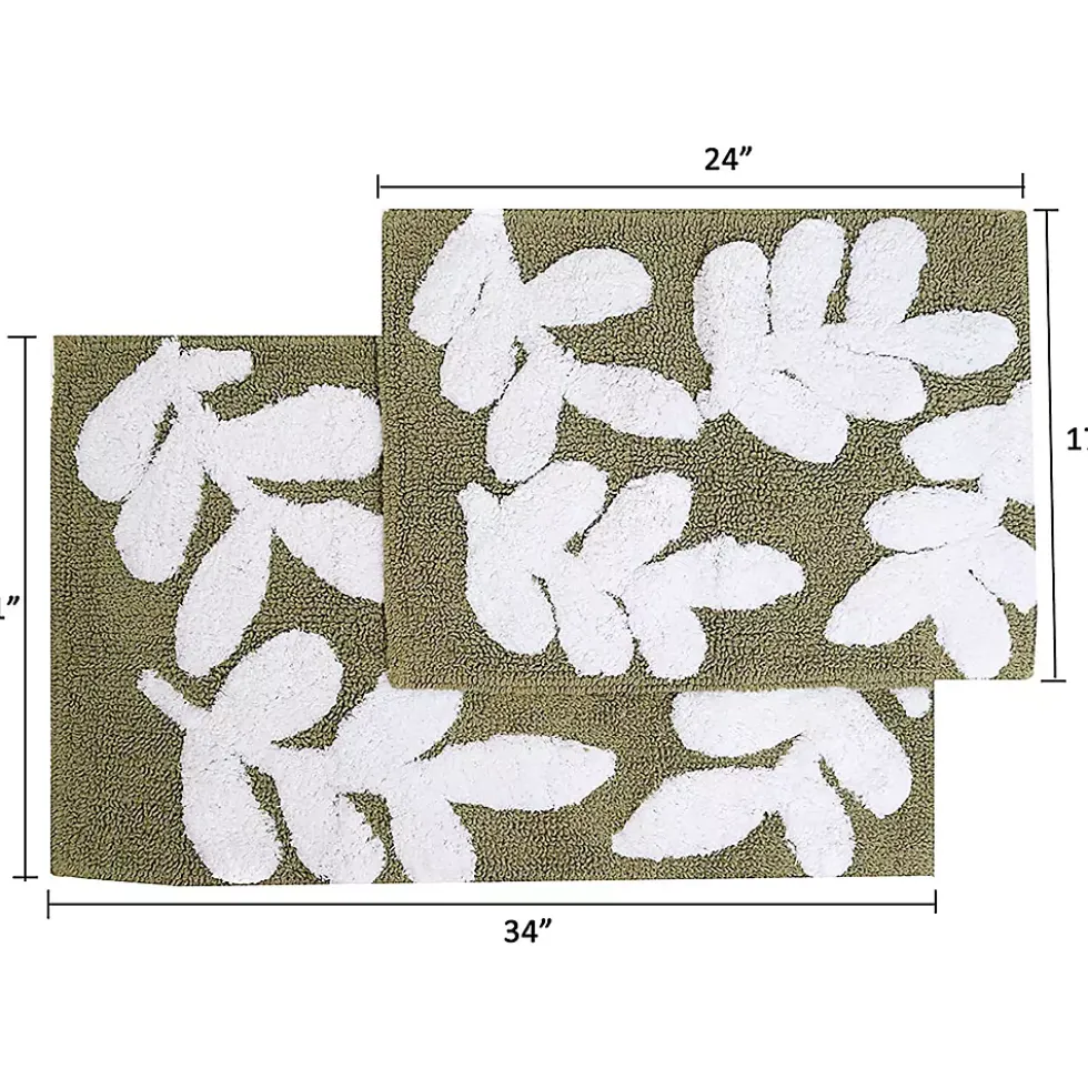 Chesapeake Monte Carlo Cotton Anti Skid 2 Piece Bath Rug Set