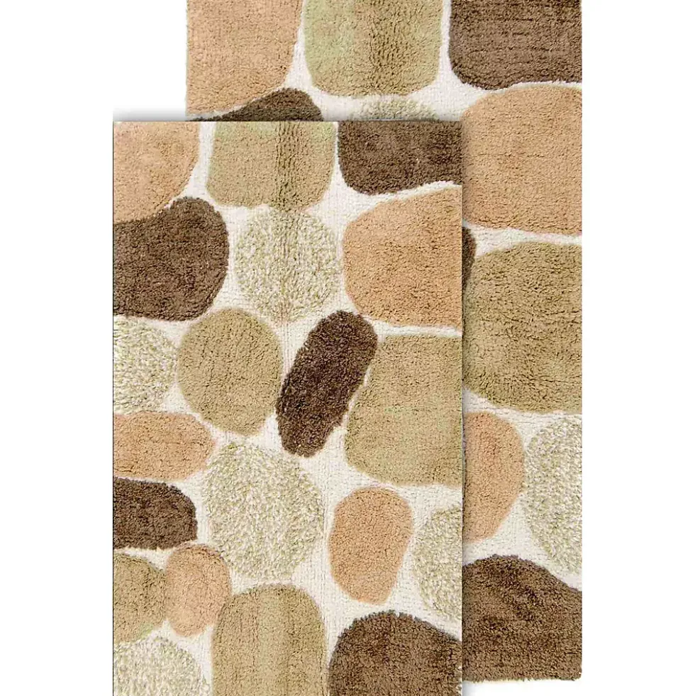 Chesapeake Pebbles Cotton Non-Skid 20''x32'' Bath Rug - Set of 2