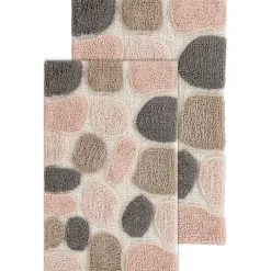 Chesapeake Pebbles Cotton Non-Skid 20''x32'' Bath Rug - Set of 2