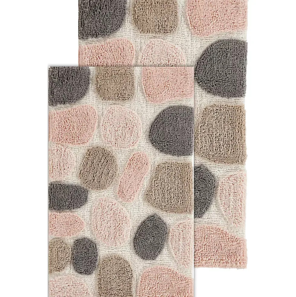 Chesapeake Pebbles Cotton Non-Skid 20''x32'' Bath Rug - Set of 2