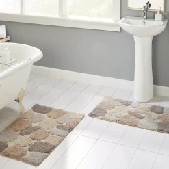 Chesapeake Pebbles Cotton Non-Skid 20''x32'' Bath Rug - Set of 2
