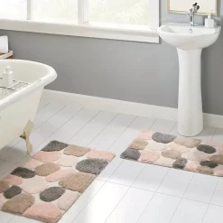 Chesapeake Pebbles Cotton Non-Skid 20''x32'' Bath Rug - Set of 2