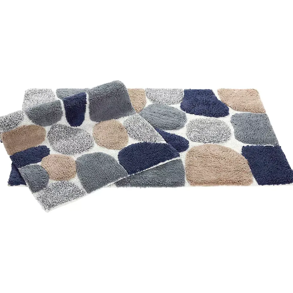 Chesapeake Pebbles Cotton Non-Skid 20''x32'' Bath Rug - Set of 2