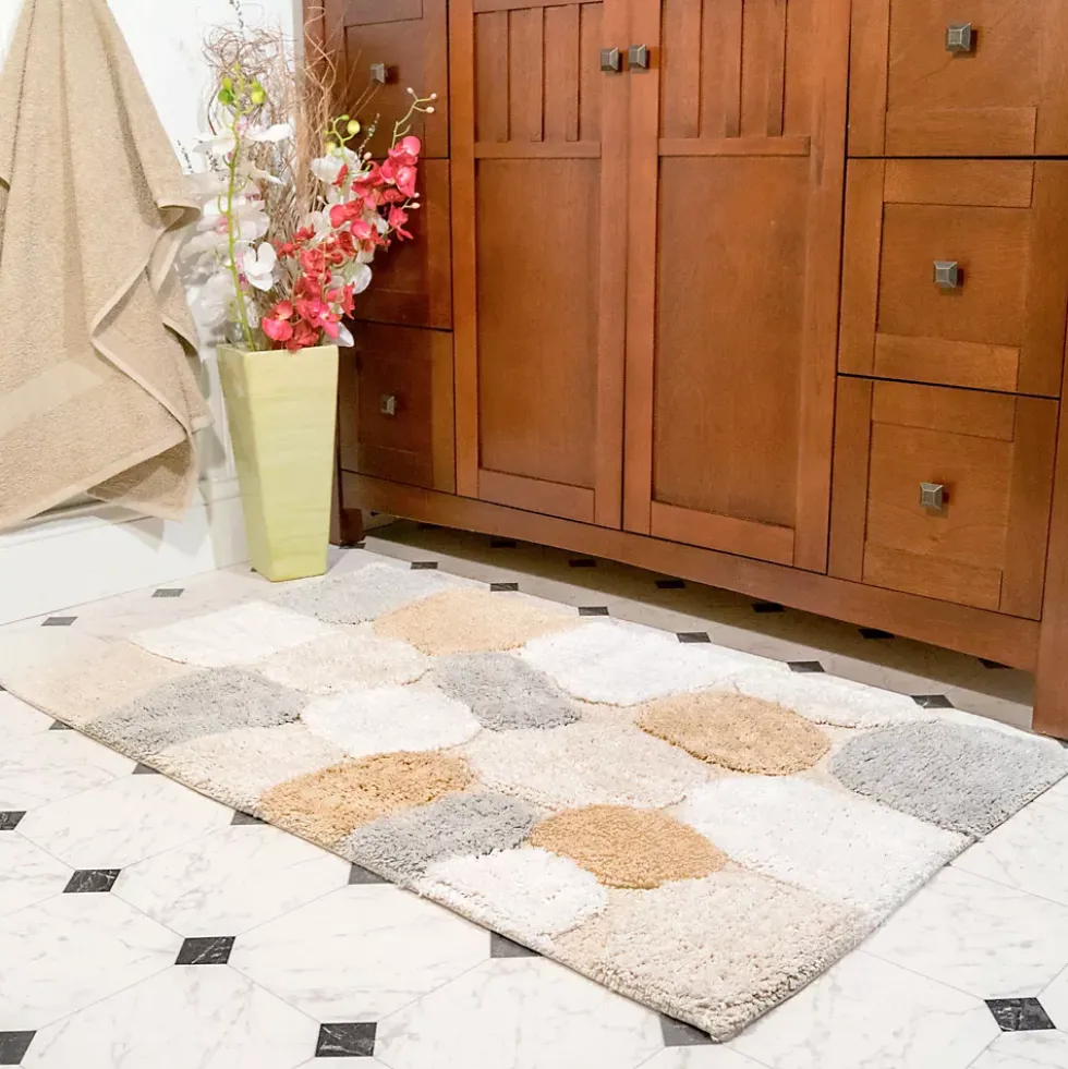 Chesapeake Pebbles Cotton Non-Skid 20''x32'' Bath Rug - Set of 2