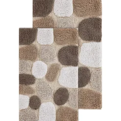 Chesapeake Pebbles Cotton Non-Skid 20''x32'' Bath Rug - Set of 2