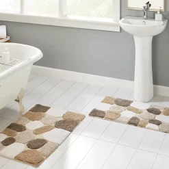 Chesapeake Pebbles Cotton Non-Skid 20''x32'' Bath Rug - Set of 2