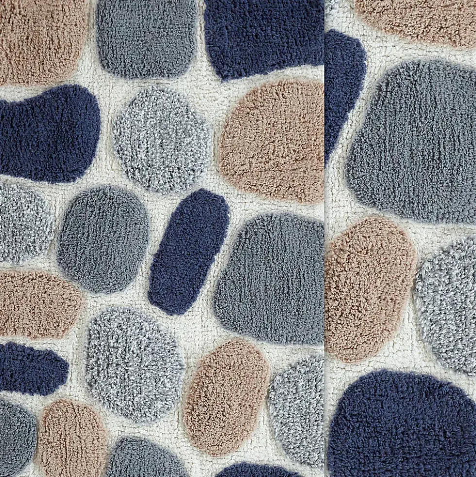 Chesapeake Pebbles Cotton Non-Skid 20''x32'' Bath Rug - Set of 2
