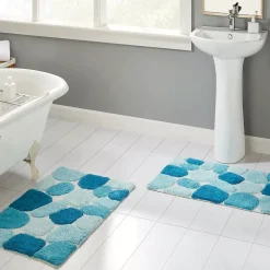 Chesapeake Pebbles Cotton Non-Skid 20''x32'' Bath Rug - Set of 2