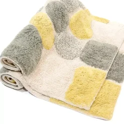 Chesapeake Pebbles Cotton Non-Skid 20''x32'' Bath Rug - Set of 2