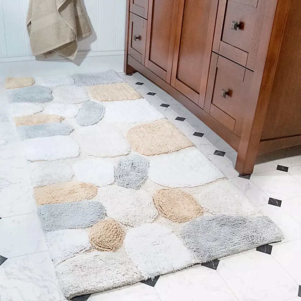 Chesapeake Pebbles Cotton Non-Skid 24''x60'' Bath Runner