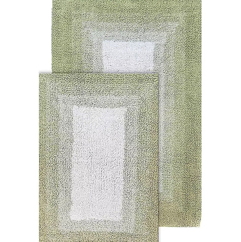 Chesapeake Whitney Ombre 2 Piece Reversible Cotton Bath Rug Set