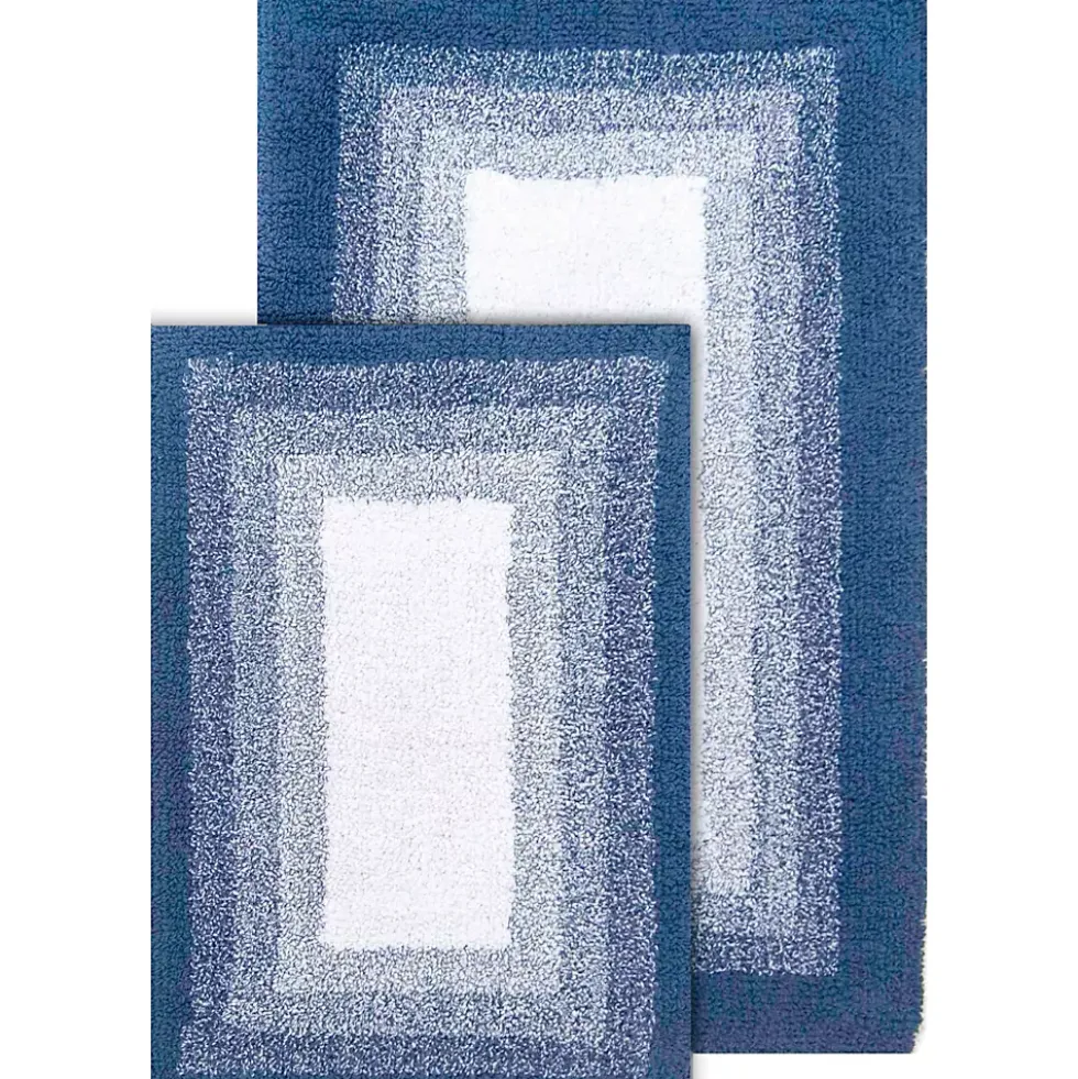 Chesapeake Whitney Ombre 2 Piece Reversible Cotton Bath Rug Set