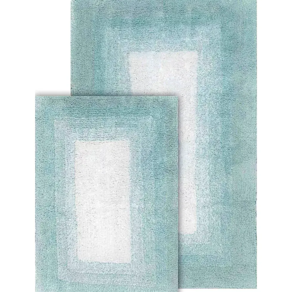 Chesapeake Whitney Ombre 2 Piece Reversible Cotton Bath Rug Set