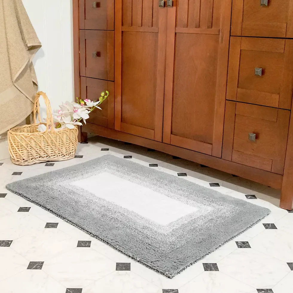 Chesapeake Whitney Ombre 2 Piece Reversible Cotton Bath Rug Set
