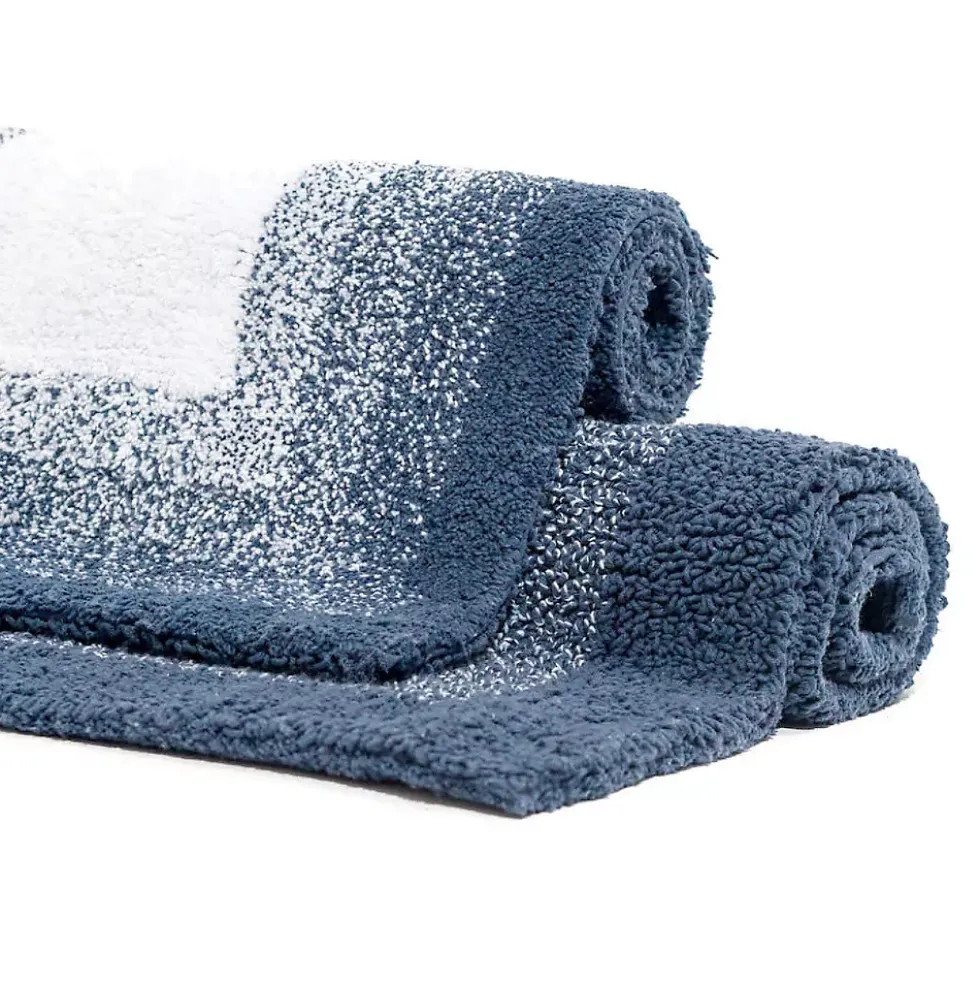 Chesapeake Whitney Ombre 2 Piece Reversible Cotton Bath Rug Set