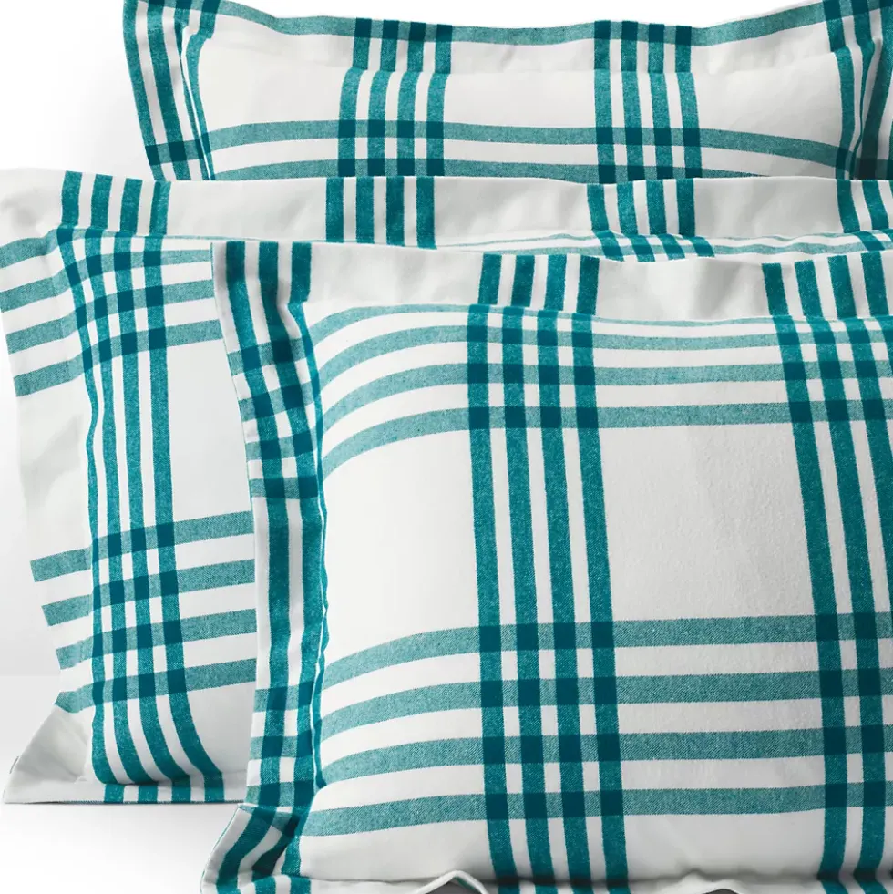 Comfy Super Soft Cotton Flannel Plaid Pillow Sham - 5oz
