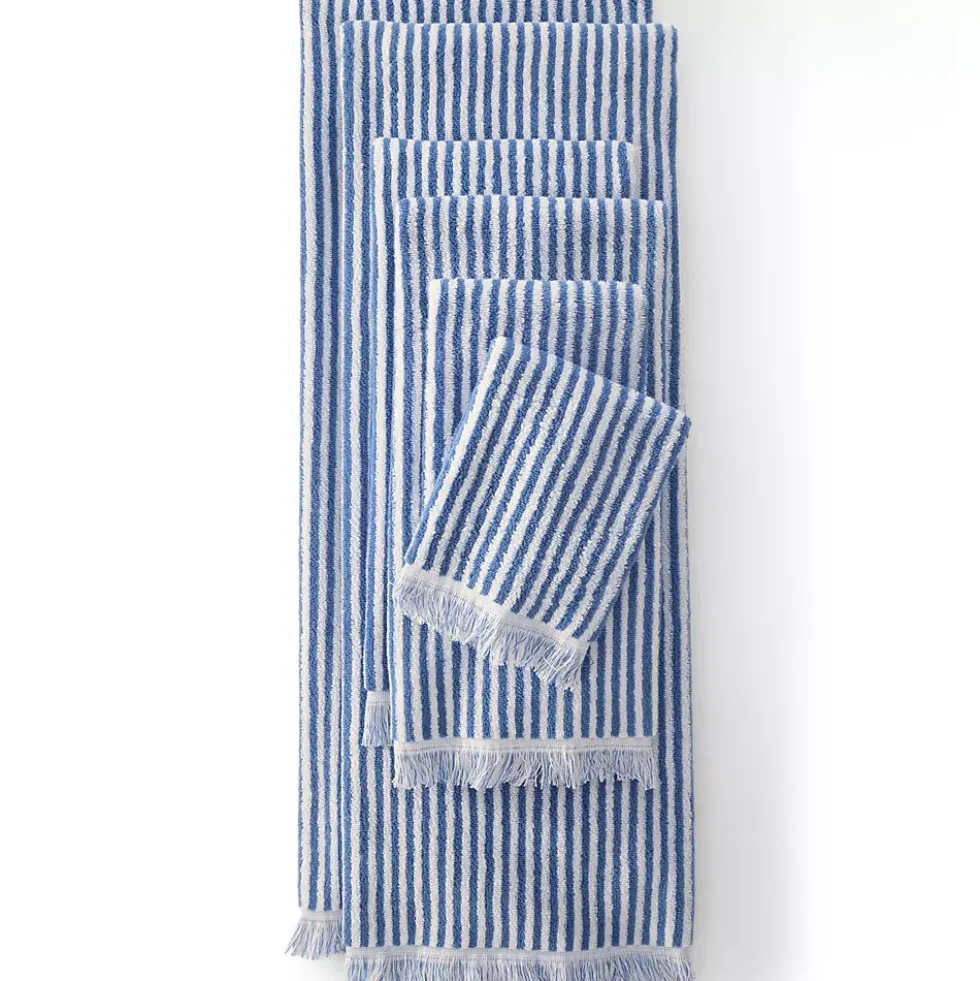 Cotton Yarn-dyed Stripe 6-Piece Bath Towel Set