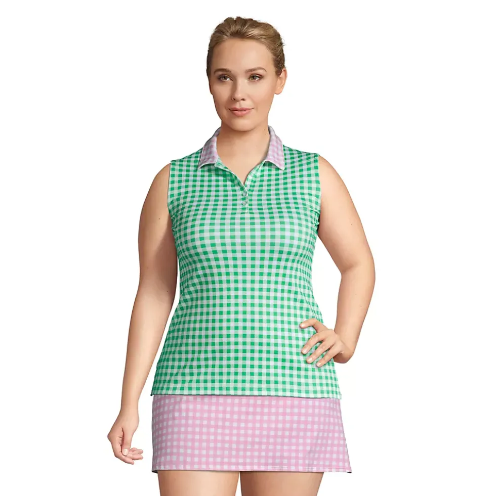 Draper James x Lands' End Women's Sleeveless Supima Polo Shirt